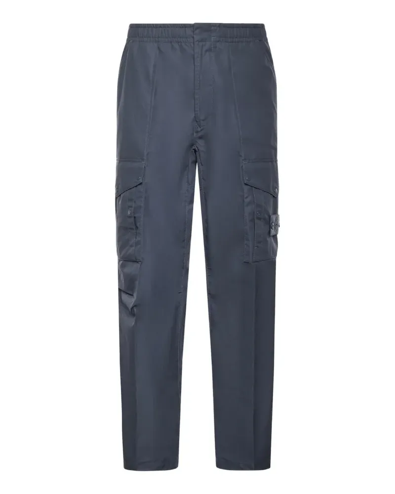 Stone Island cotton straight-leg trousers - Blau Blau