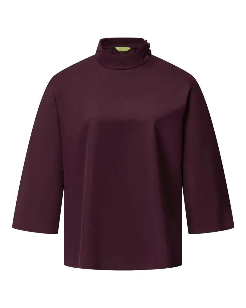 Shanghai Tang Stehkragen-Bluse mit Viertelärmeln - Violett Violett