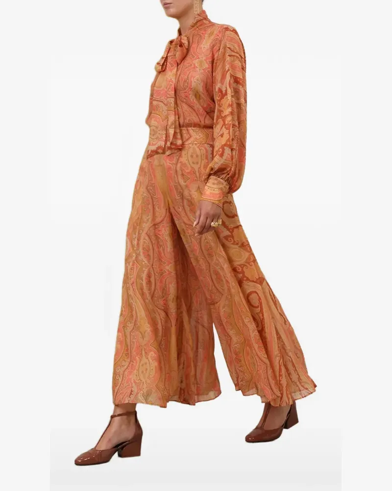 Zimmermann Tranquility Hemd mit Paisley-Print - Orange Orange