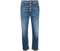 Hoch geschnittene Cropped-Jeans