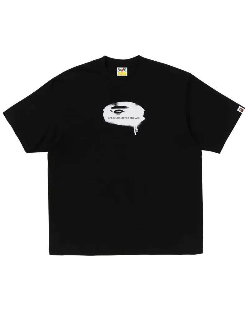 BAPE T-Shirt mit Logo-Print - Schwarz Schwarz