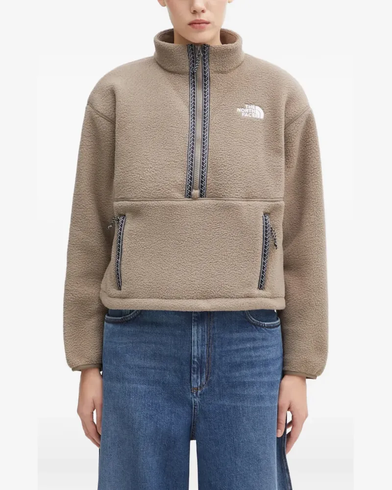 The North Face zip-fastening fleece sweatshirt - Nude Nude