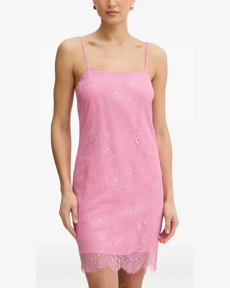 Twin-Set tiered point d'esprit mini dress - Rosa Rosa