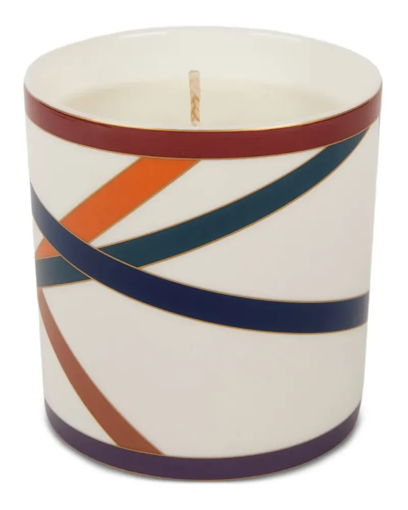 Missoni Home Kerze mit Schleifenmuster - Weiß Weiß