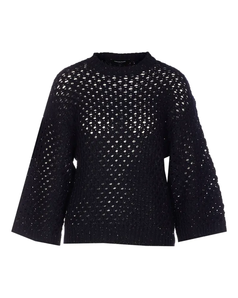 Fabiana Filippi sequin-detail crew-neck sweater - Blau Blau