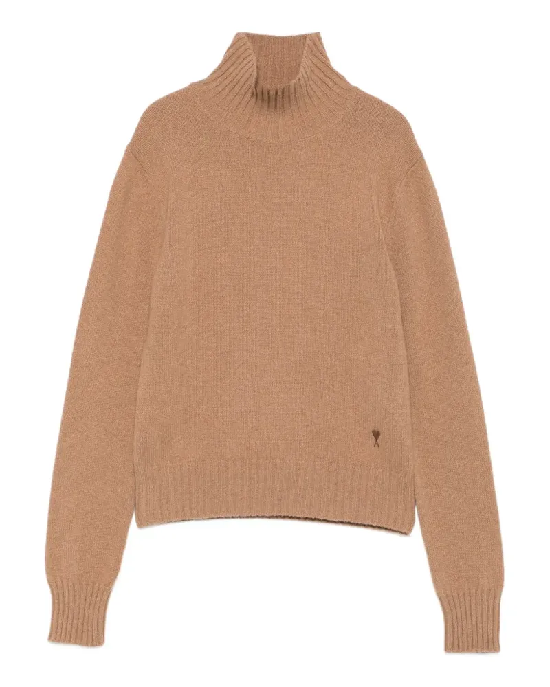 AMI Paris Ami de Coeur roll-neck sweater - Nude Nude
