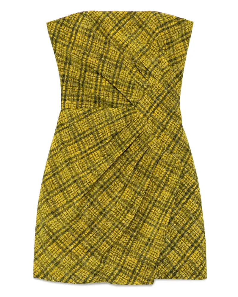 Alessandra Rich Kariertes Kleid - Gelb Gelb