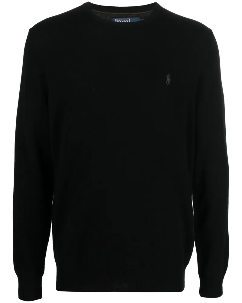 Ralph Lauren Pullover mit Polo Pony - Schwarz Schwarz