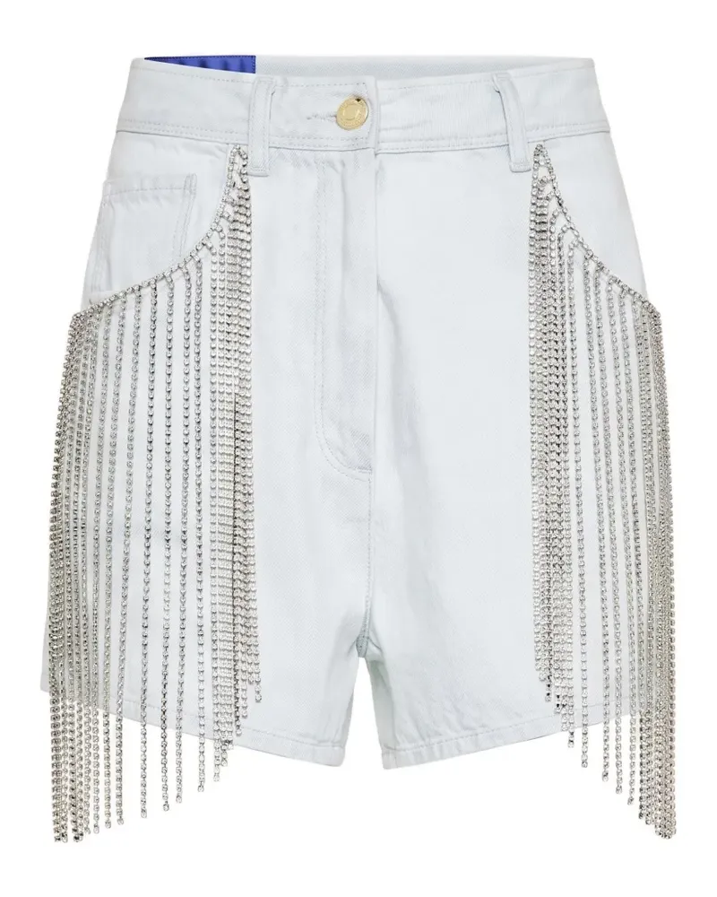forte_forte diamanté-fringe shorts - Blau Blau