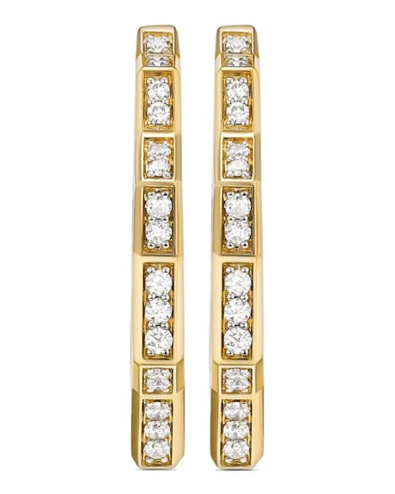 David Yurman 18kt Stax Gelbgold-Hängeohrringe mit Diamanten Gold
