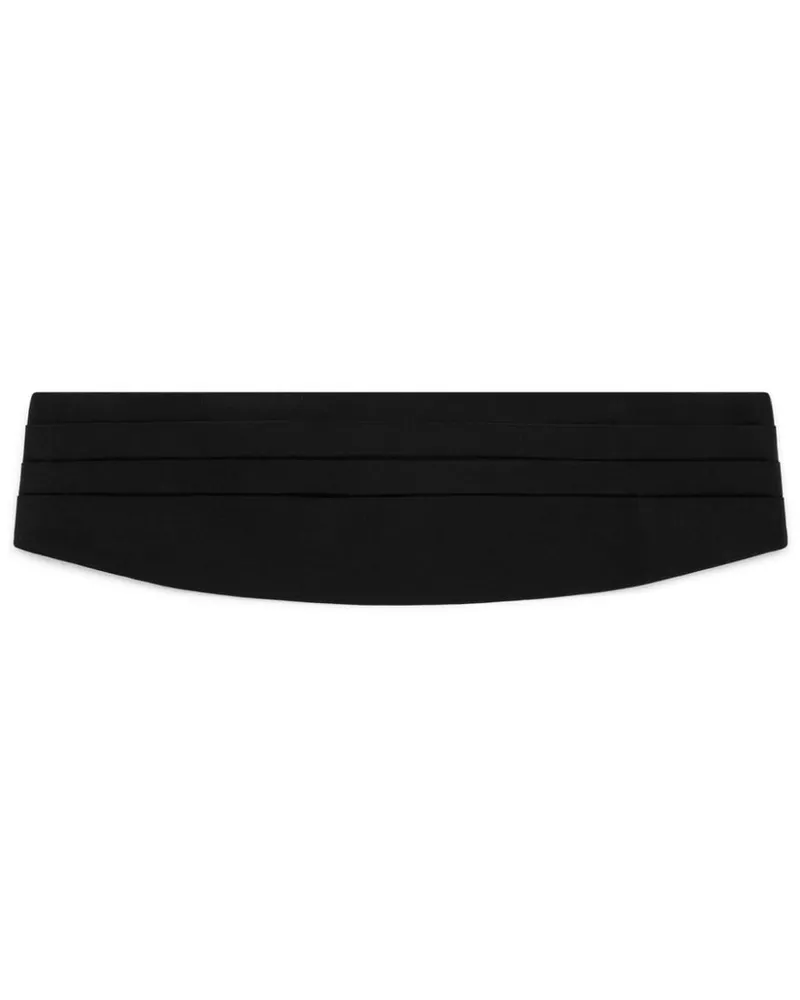 Dolce & Gabbana Kummerbund aus Seidensatin - Schwarz Schwarz