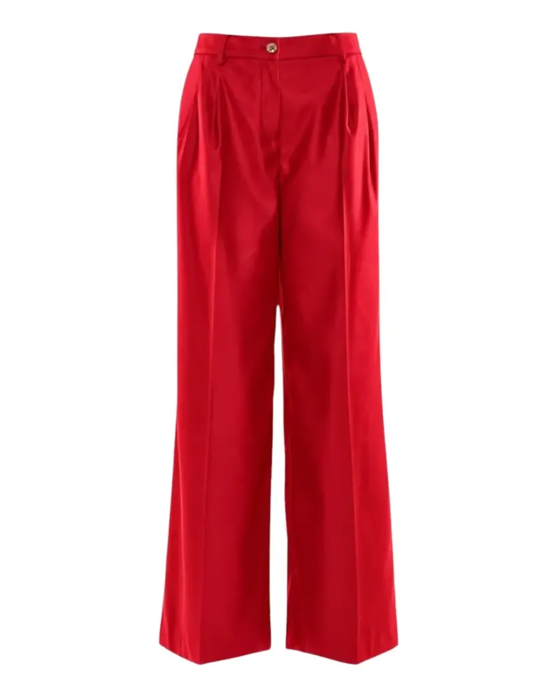 NENETTE Wide-Leg-Hose mit Bundfalten - Rot Rot