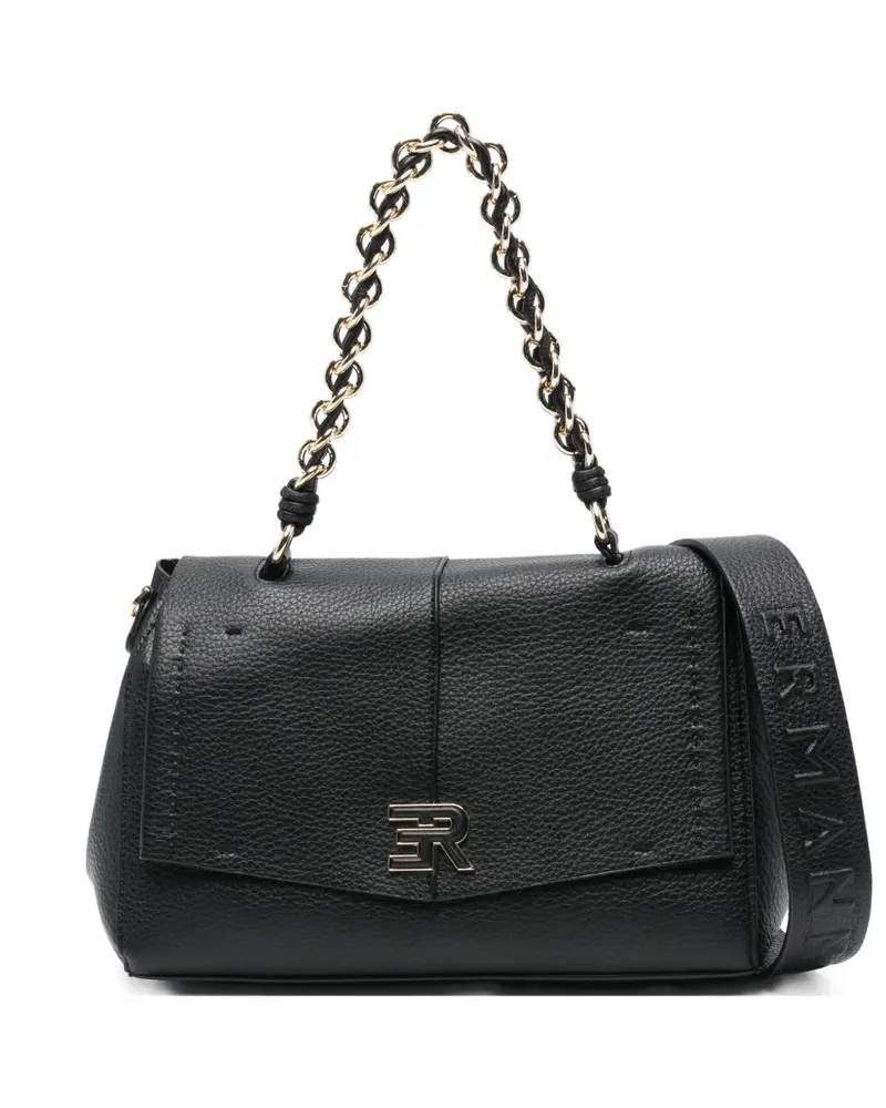 Ermanno Scervino chain strap leather tote bag - Schwarz Schwarz