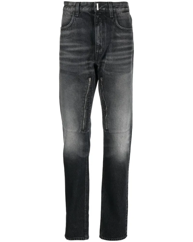 Givenchy Gerade Jeans mit Stone-Wash-Effekt - Schwarz Schwarz