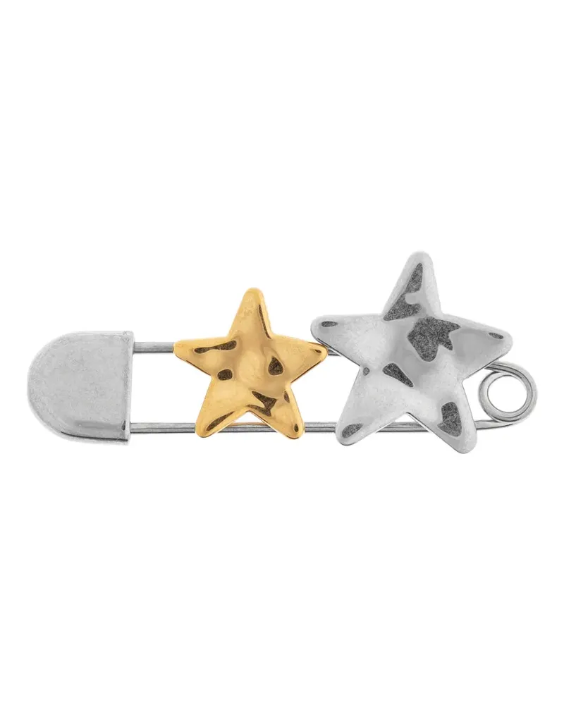 Jil Sander star-detail safety-pin brooch - Silber Silber
