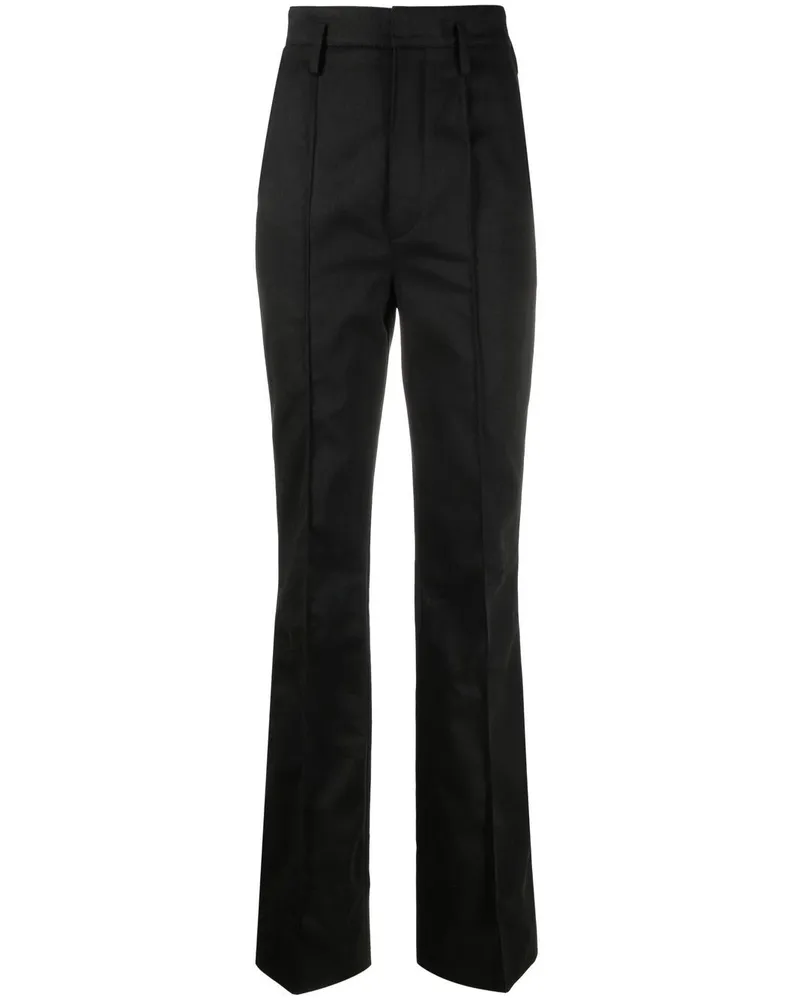 Saint Laurent Hose mit hohem Bund - Schwarz Schwarz