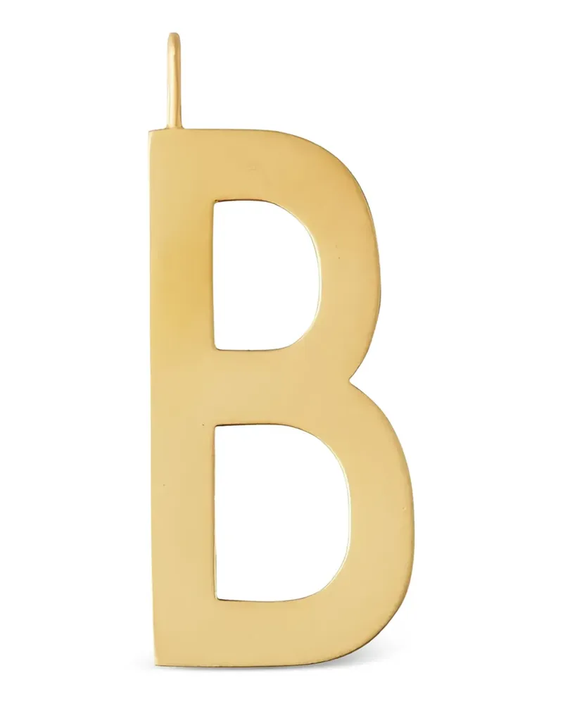 DESIGN LETTERS Letter B pendant - Gold Gold