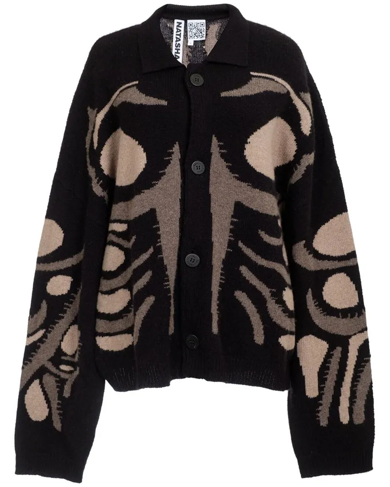 Natasha Zinko Muscle Cardigan - Schwarz Schwarz