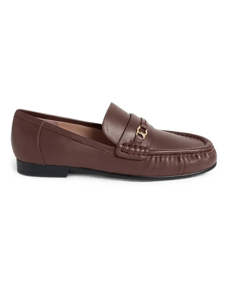 Coccinelle C-Easy logo-plaque leather loafers - Braun Braun