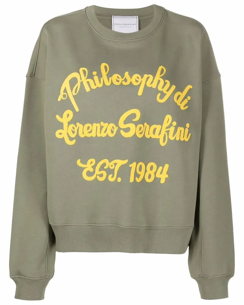 Philosophy Di Lorenzo Serafini Sweatshirt mit Logo-Print - Grün Grün
