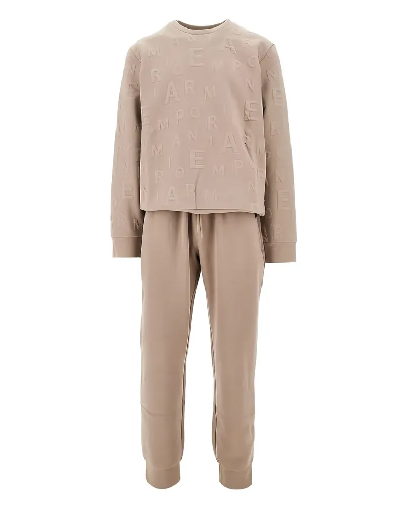 EA7 Jogginganzug mit Jacquardmuster - Nude Nude