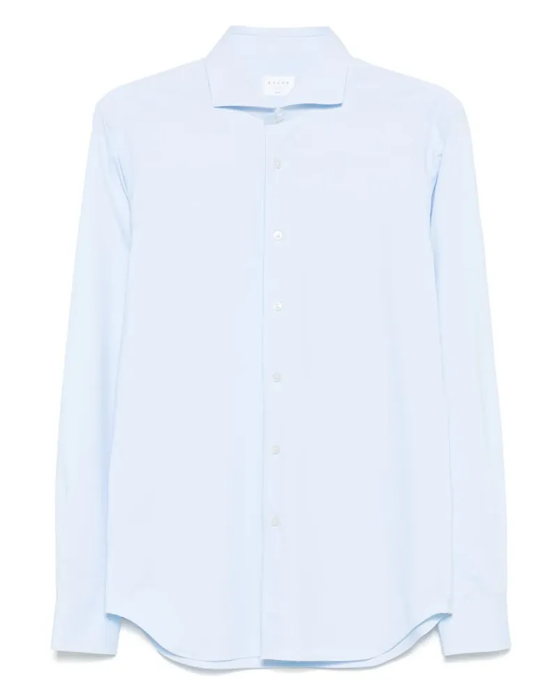 XACUS Klassisches Jerseyhemd - Blau Blau