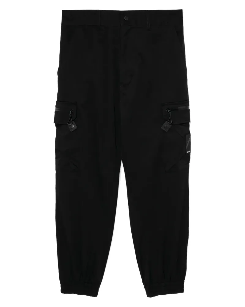 Izzue Hose mit Logo-Patch - Schwarz Schwarz