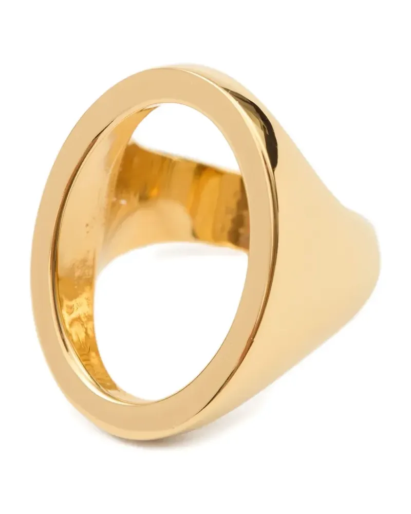 Maison Margiela Minimal Ring mit Logo 4mm - Gold Gold