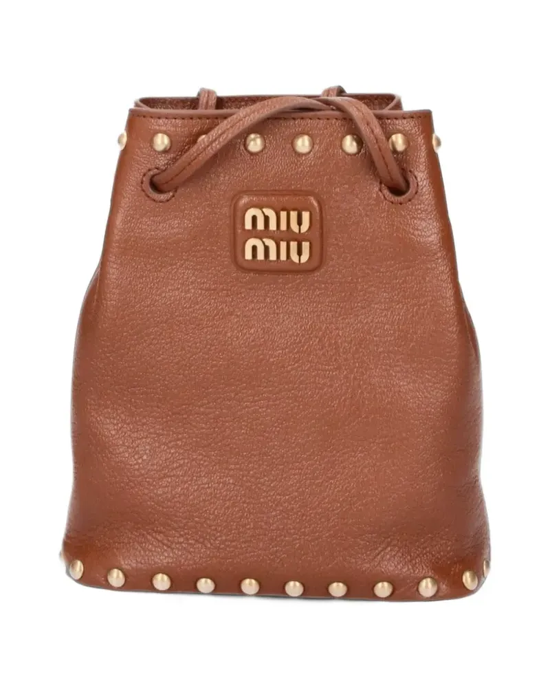 Miu Miu leather pouch - Braun Braun