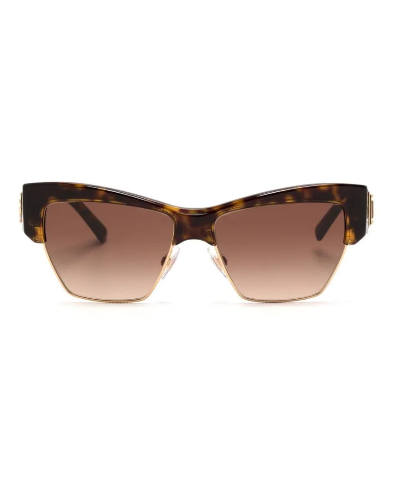 Dolce & Gabbana Cat-Eye-Sonnenbrille mit Logo Braun