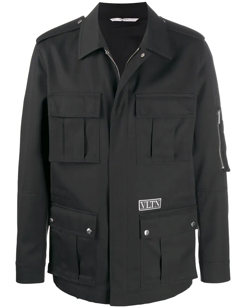 Valentino Garavani Hemdjacke mit Patch - Schwarz Schwarz