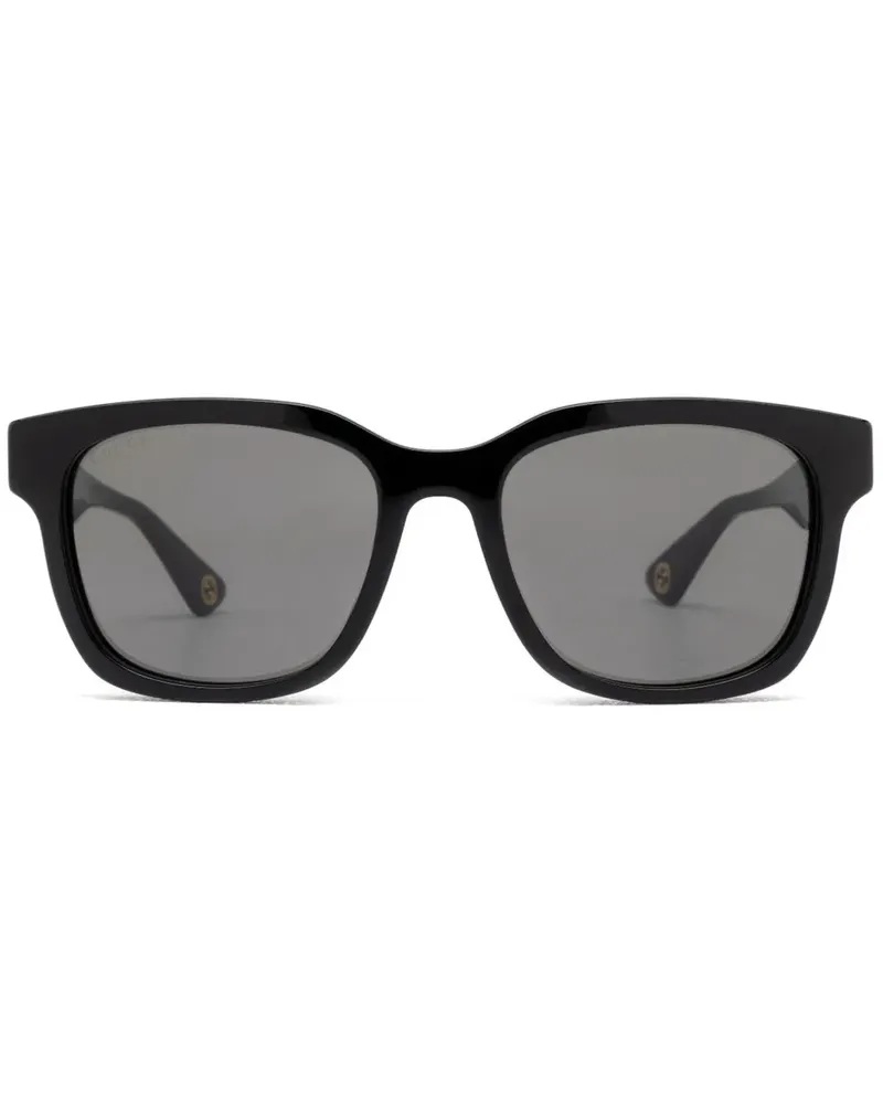 Gucci Sonnenbrille mit eckigem Gestell - Schwarz Schwarz