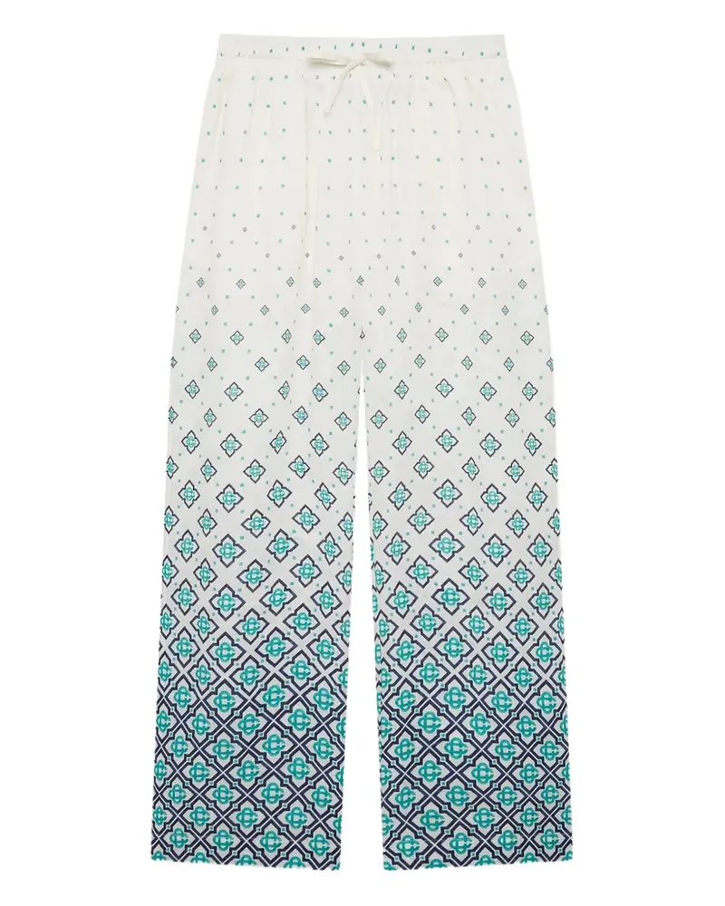 Casablanca Paris Seidenhose mit Jacquardmuster - Nude Nude