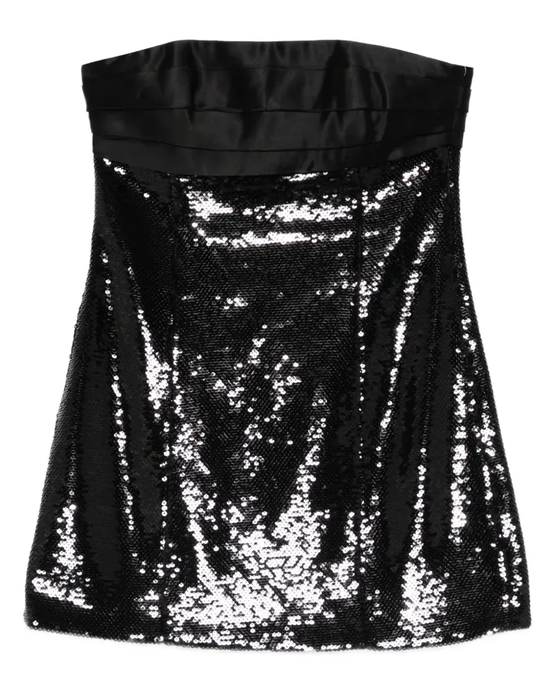 Retrofête Chentari sequin strapless mini dress - Schwarz Schwarz