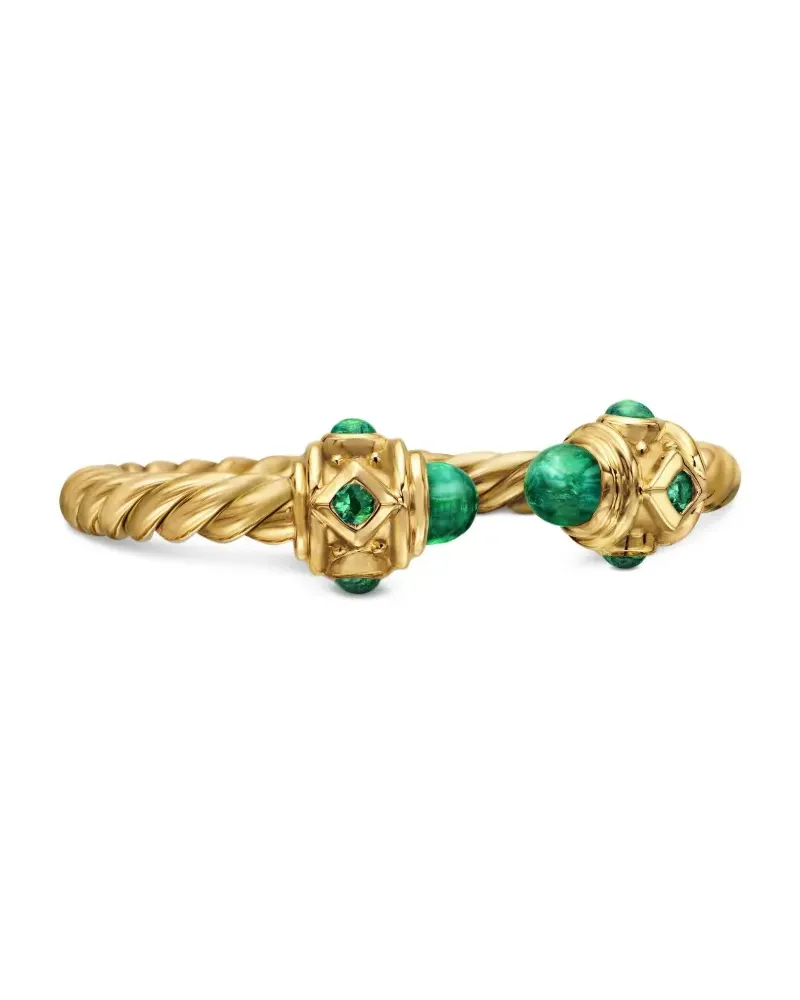 David Yurman 18kt Renaissance Gelbgoldring mit Smaragd 2,3mm Gold