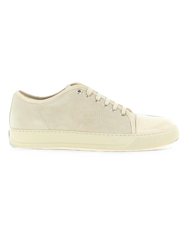 Lanvin DBB1 sneakers in patent-leather and suede - Nude Nude