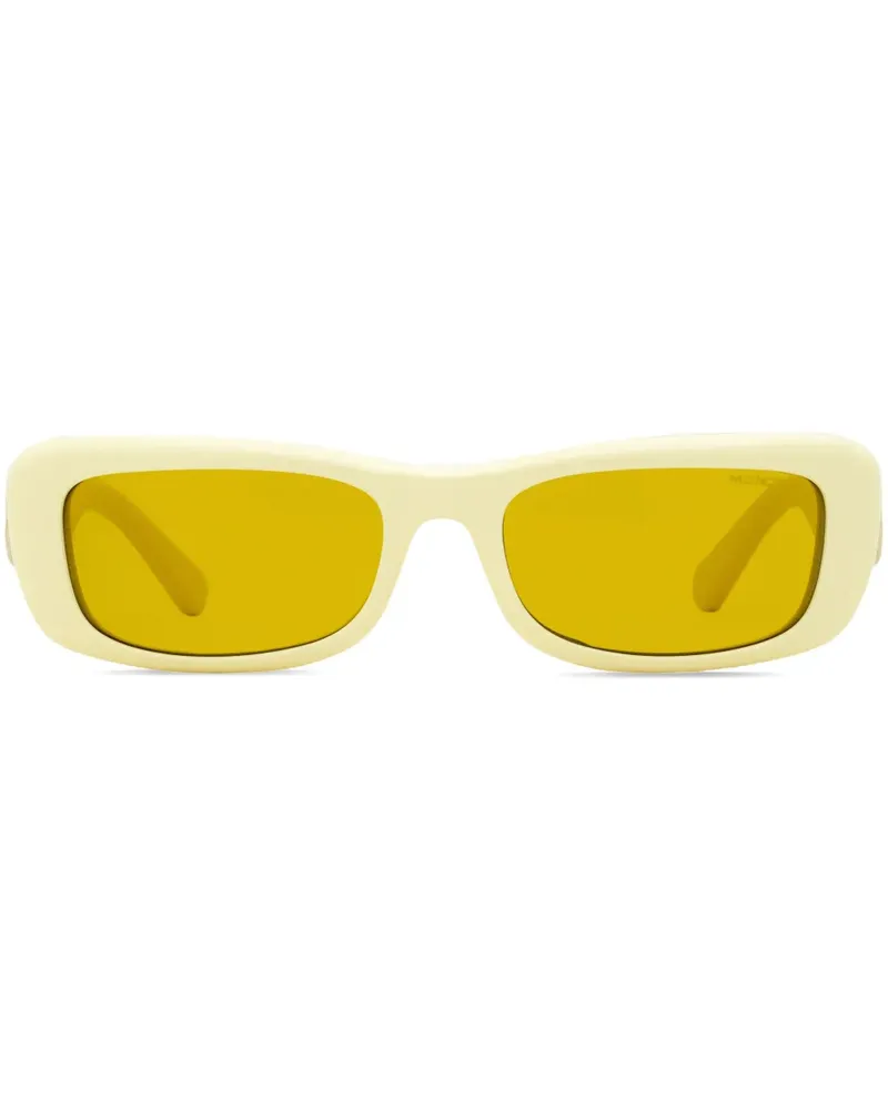 Moncler Sonnenbrille mit eckigem Gestell - Gelb Gelb