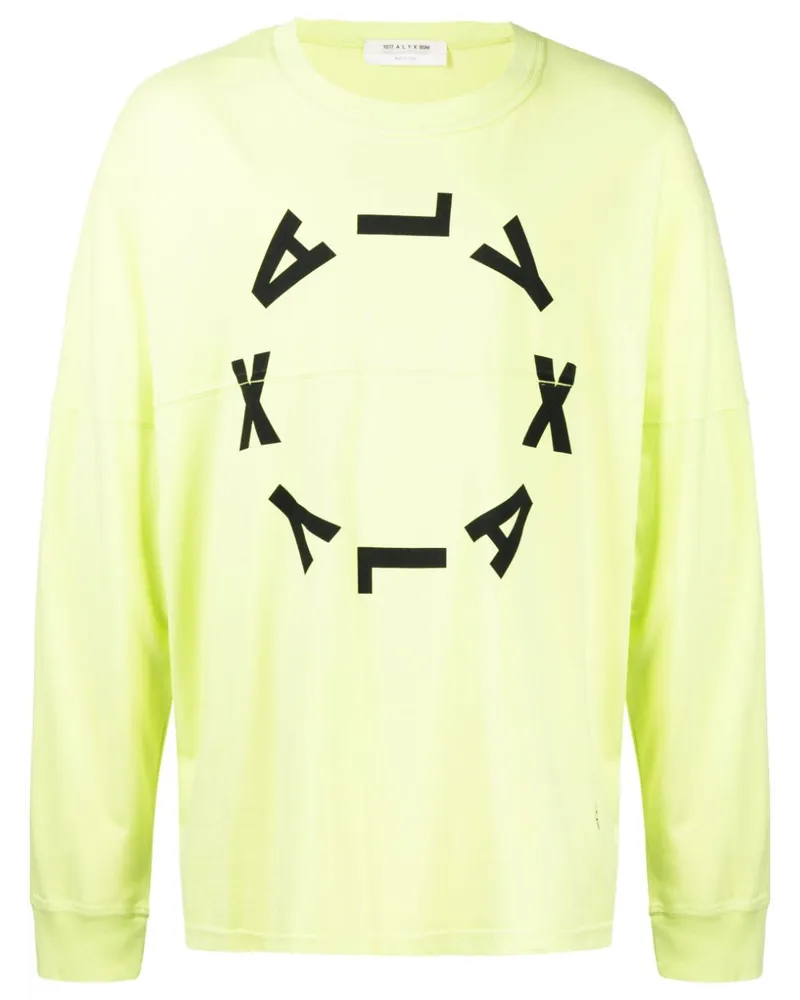 1017 ALYX 9SM Langarmshirt mit Logo-Print Gelb