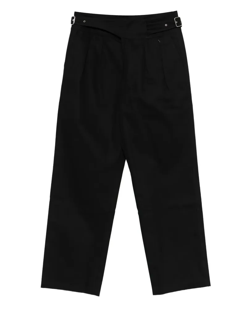 GIMAGUAS Plissierte Hose mit Gürtel - Schwarz Schwarz