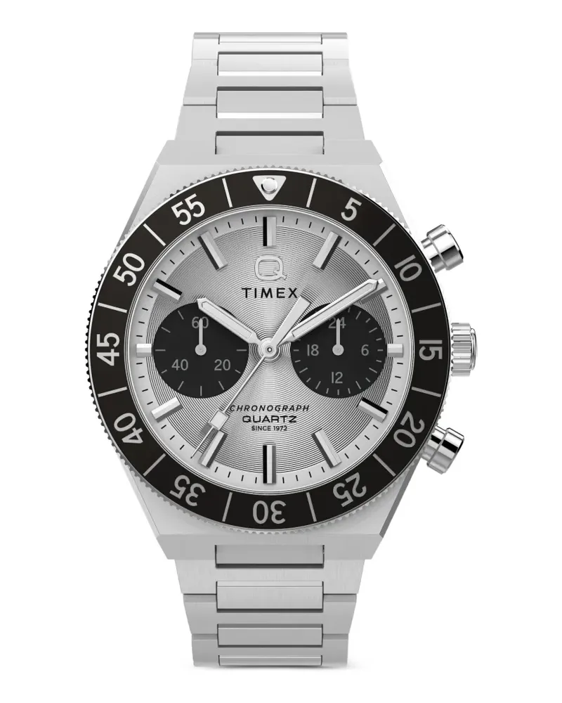 Timex Q  Continental Chronograph 40mm - Silber Silber