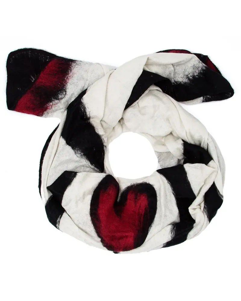 L'Eclaireur Failero Sarti heart print scarf - Schwarz Schwarz