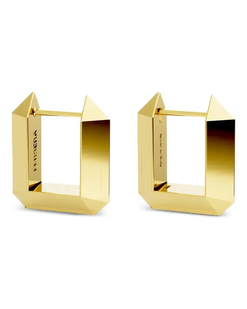 Fersera Eckige Sculptura Ohrringe - Gold Gold