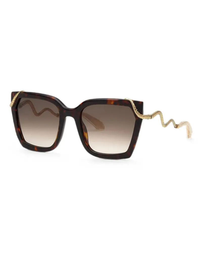 Roberto Cavalli Sonnenbrille mit Schlangenbügeln - Braun Braun