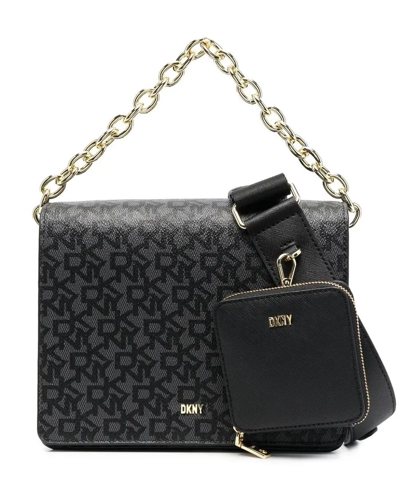 DKNY Handtasche mit Monogramm-Print Schwarz