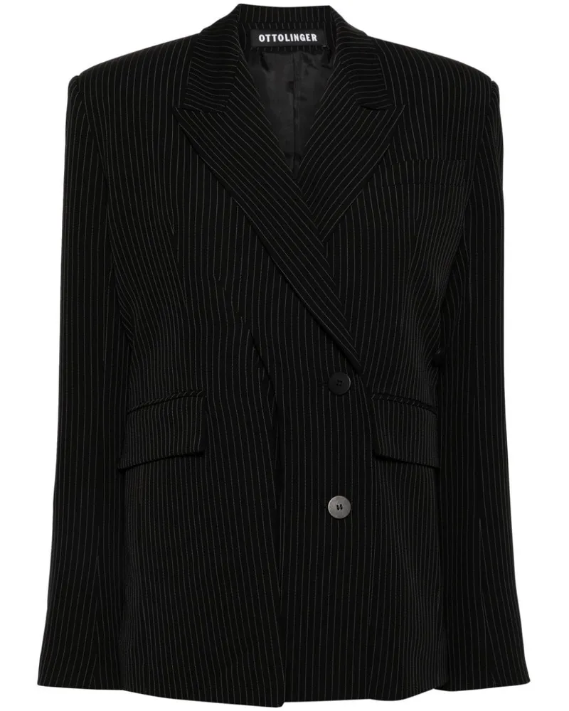 OTTOLINGER Nadelstreifen-Blazer mit Schlitz Schwarz