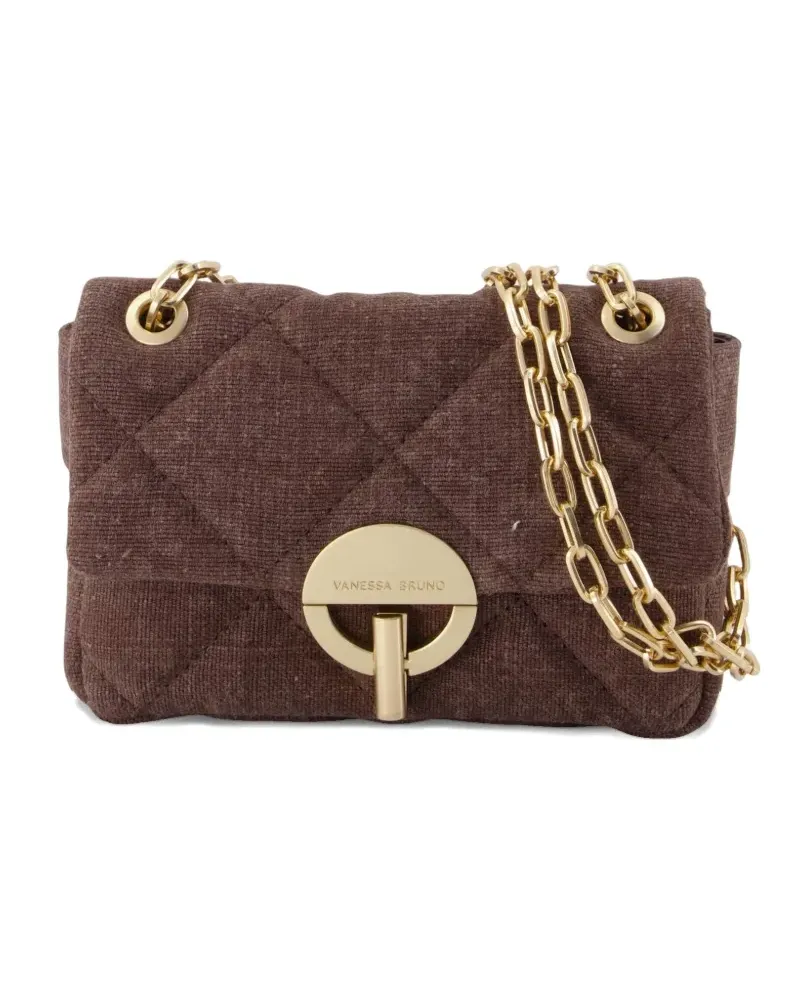 Vanessa Bruno small Moon quilted chain-strap shoulder bag - Braun Braun