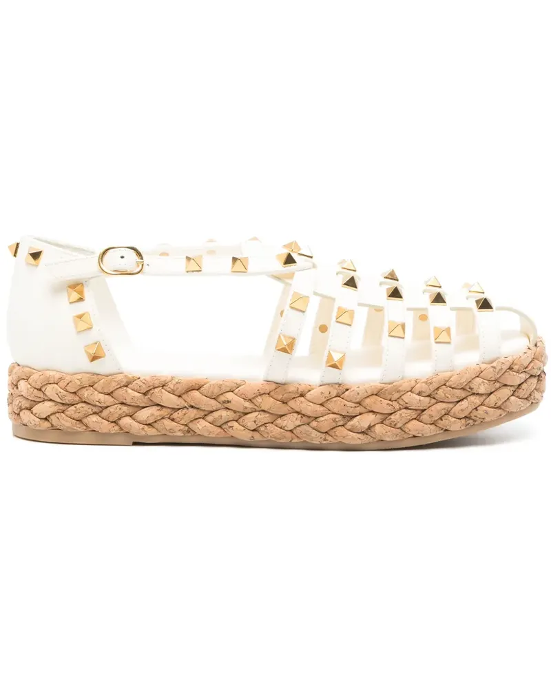Valentino Garavani Rockstud Sandalen mit Wedge - Weiß Weiß