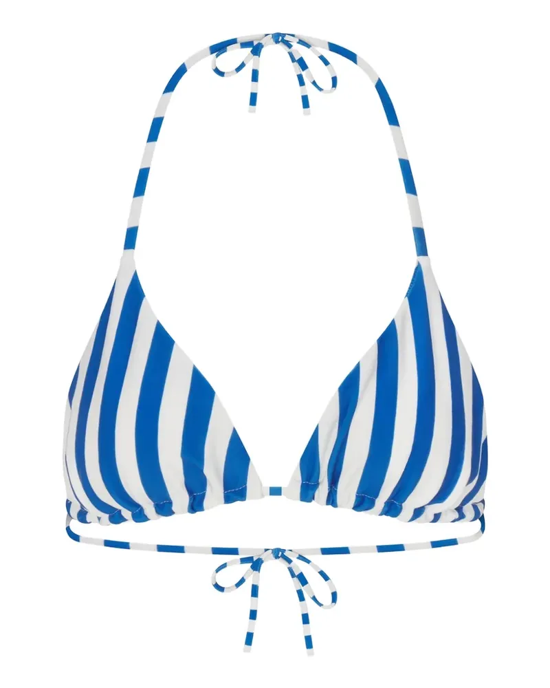Simon Miller Gestreiftes Bwai Bikinioberteil - Blau Blau