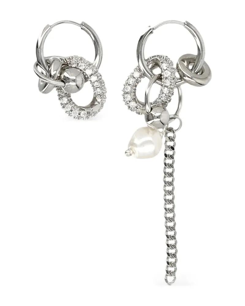 Justine Clenquet Ohrringe mit Kettendetail - Silber Silber