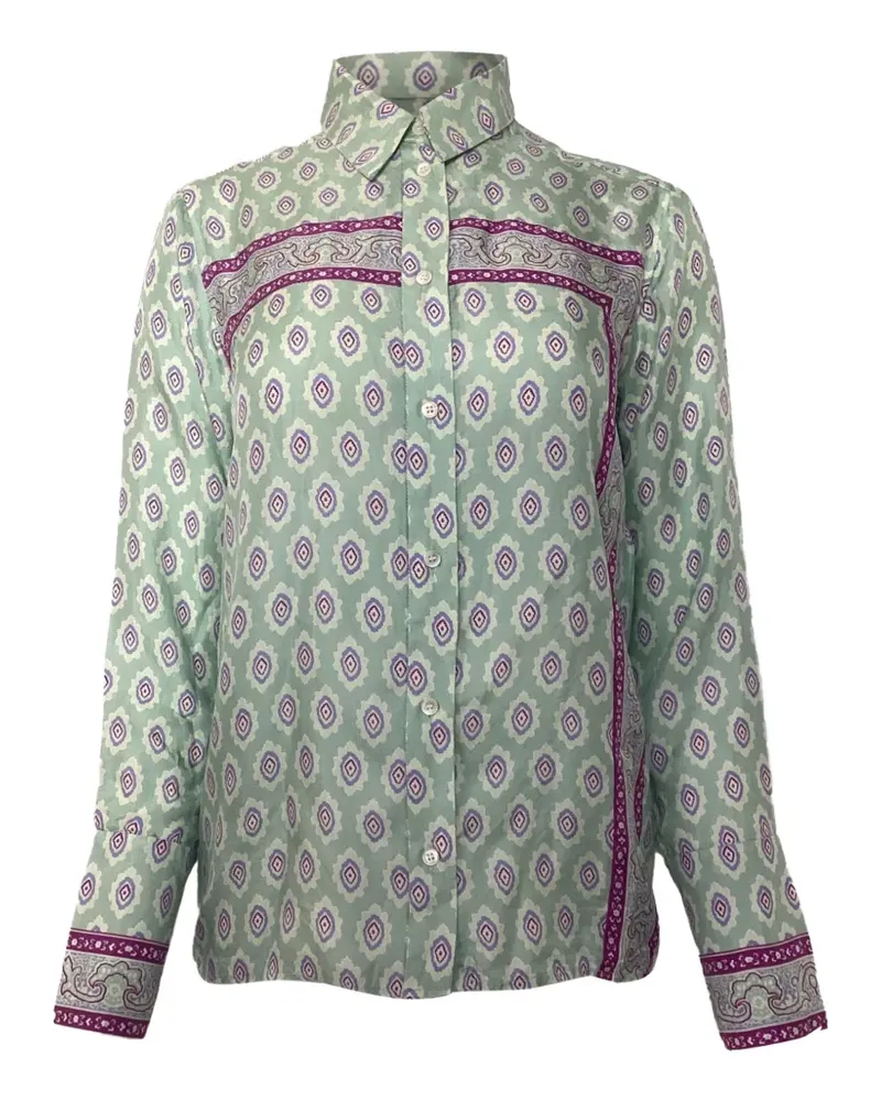 Sandro printed long-sleeved shirt - Grün Grün